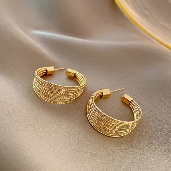 Retro Multilayer Stud Earrings - Image 6