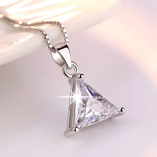 Triangle Geometry Pendant Necklace - Image 2